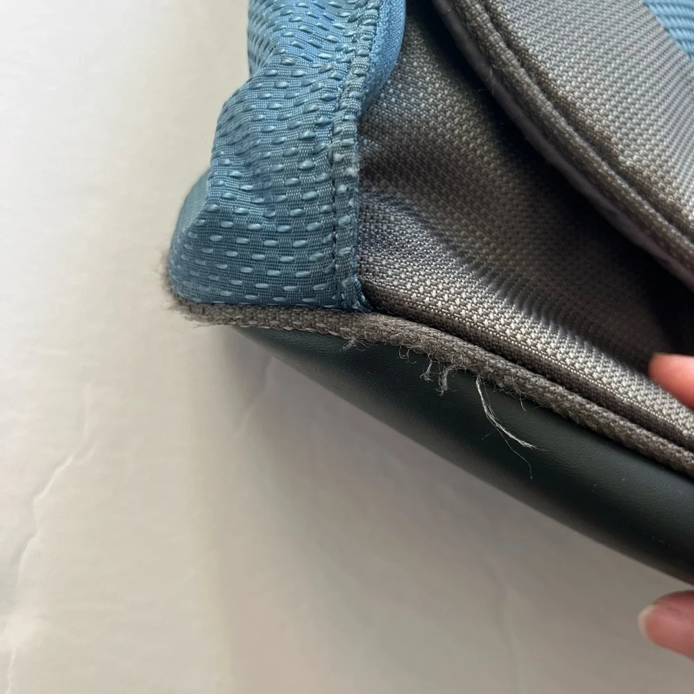 Tumi Blue Gray Messenger Bag Many Pockets